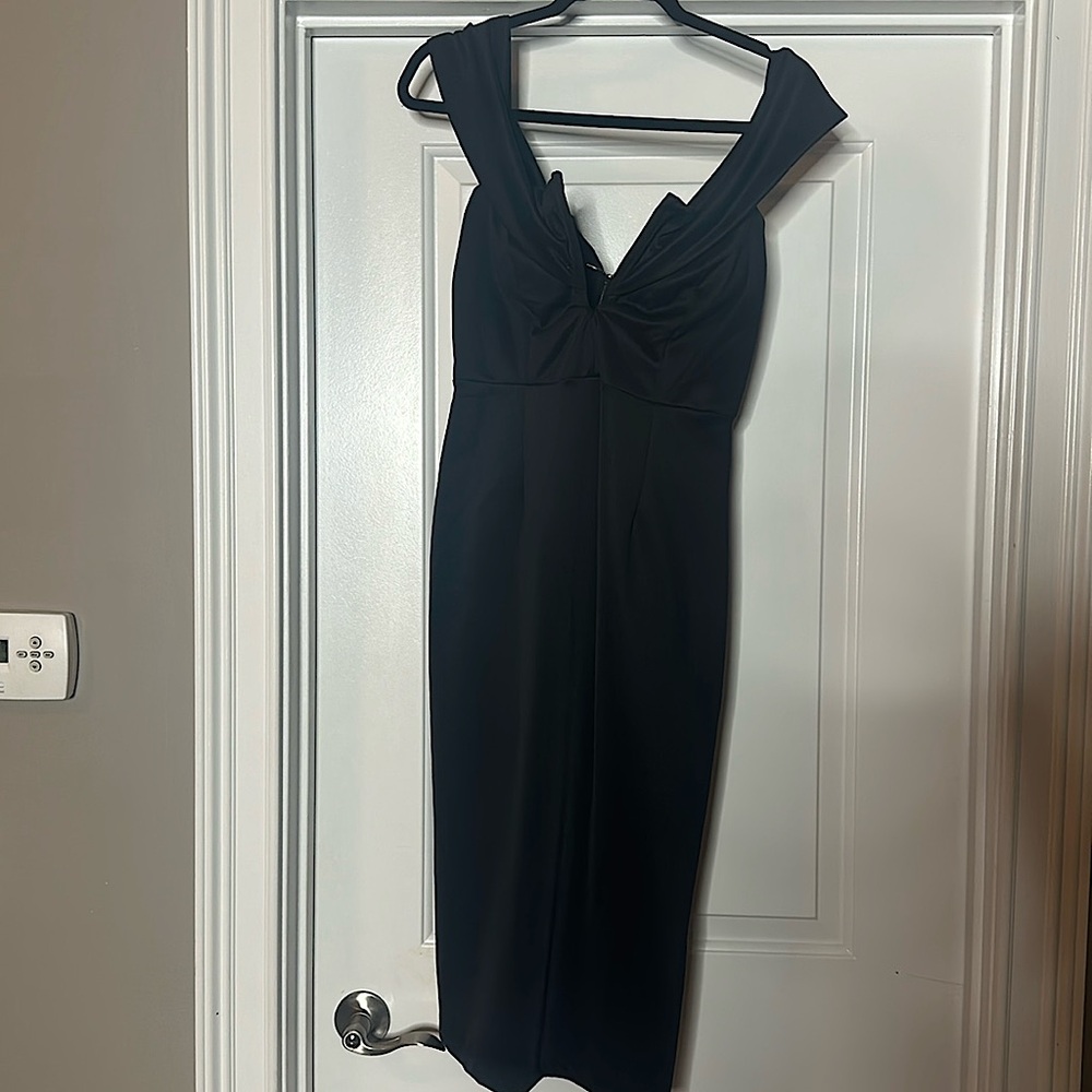 Black Midi Dress, XL
